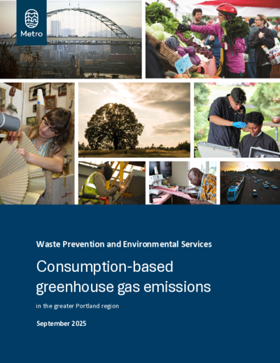 Greater Portland Region Consumption-Based Emissions Inventory report cover